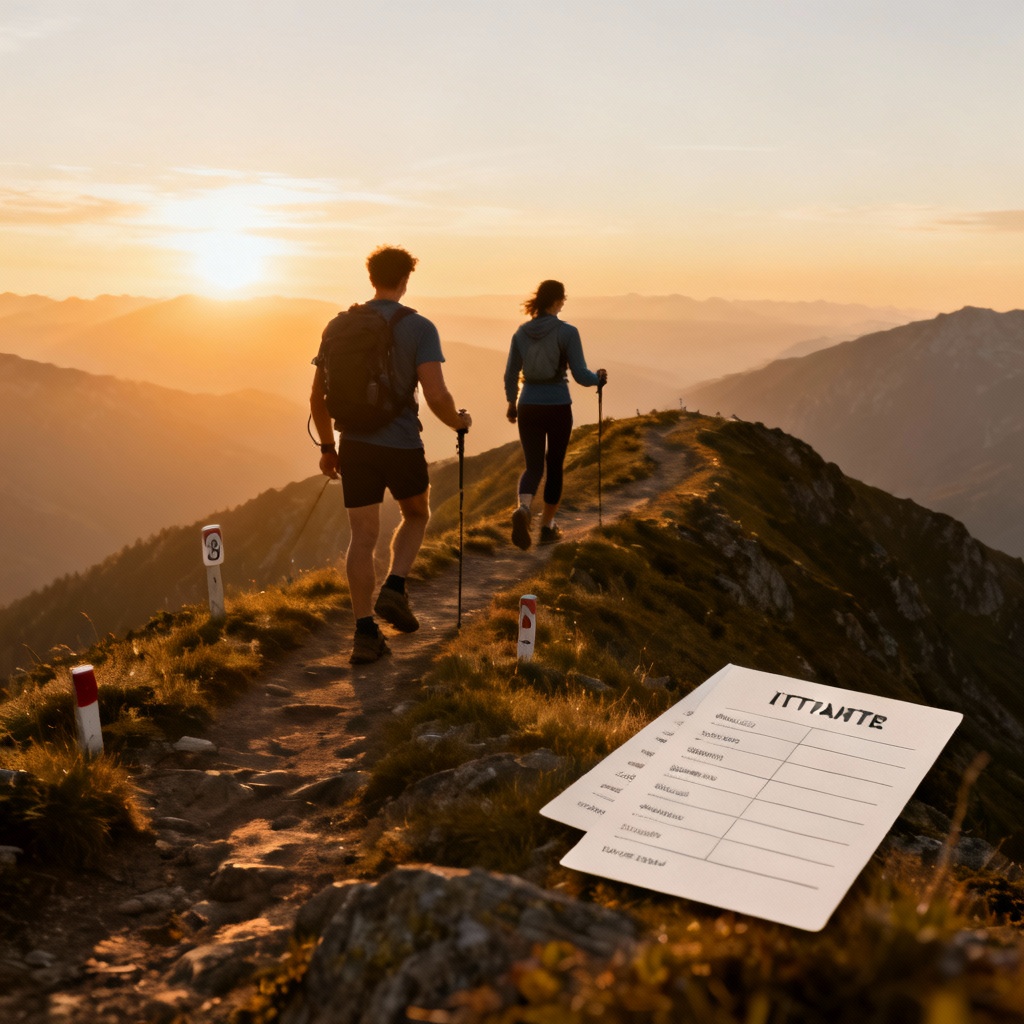AI wonderful weekend sunrise hike itinerary visual
