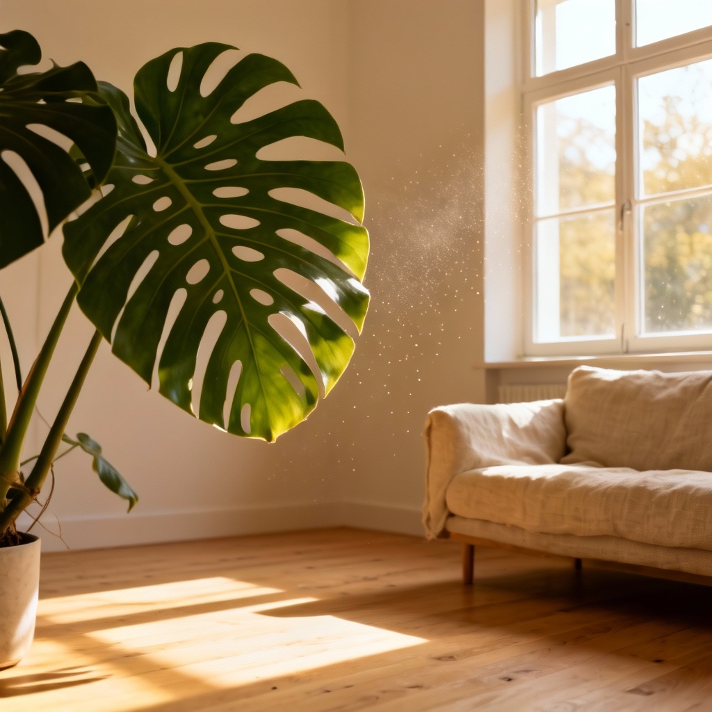 Photoreal Monstera in Scandinavian living room