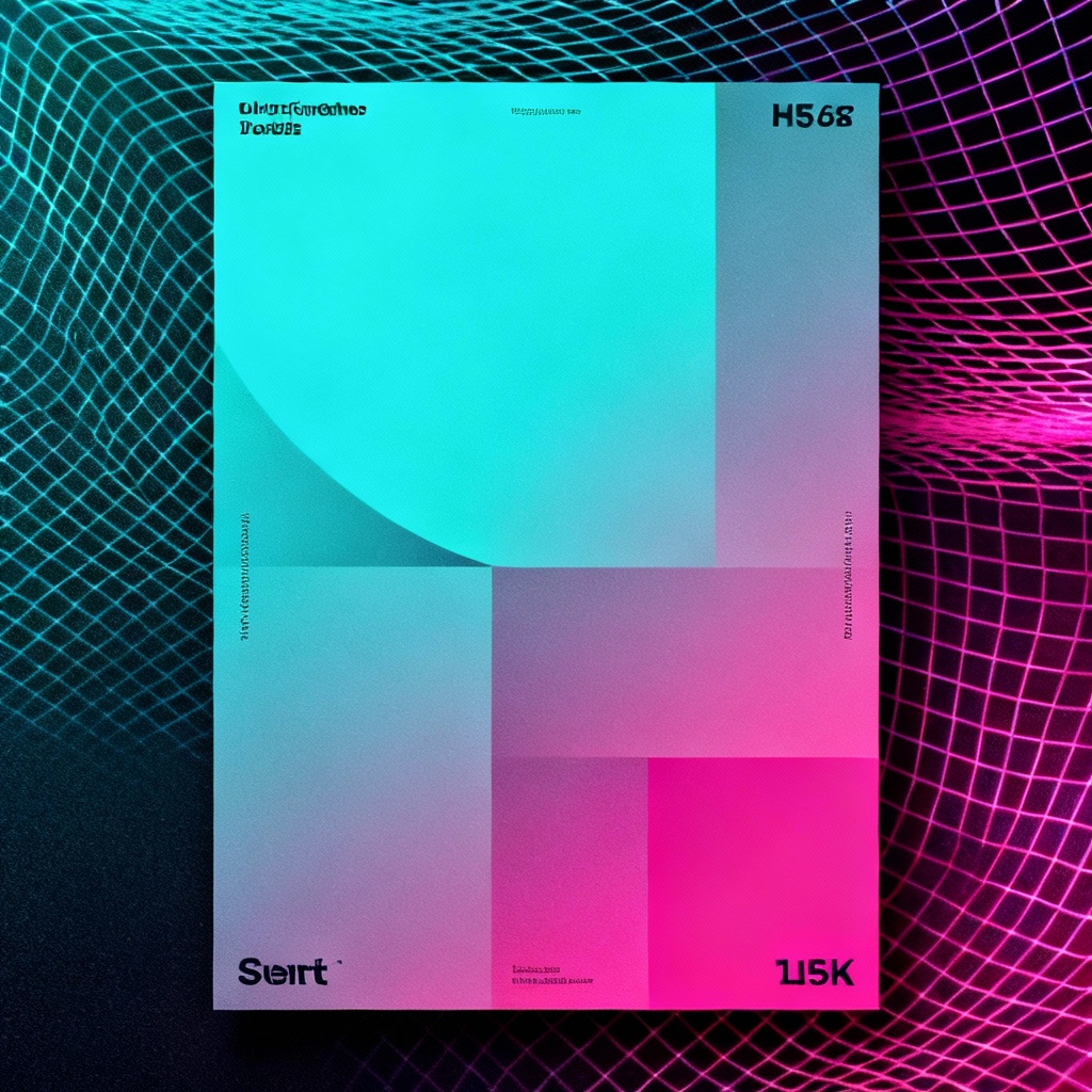 AI modern neon gradient minimal poster