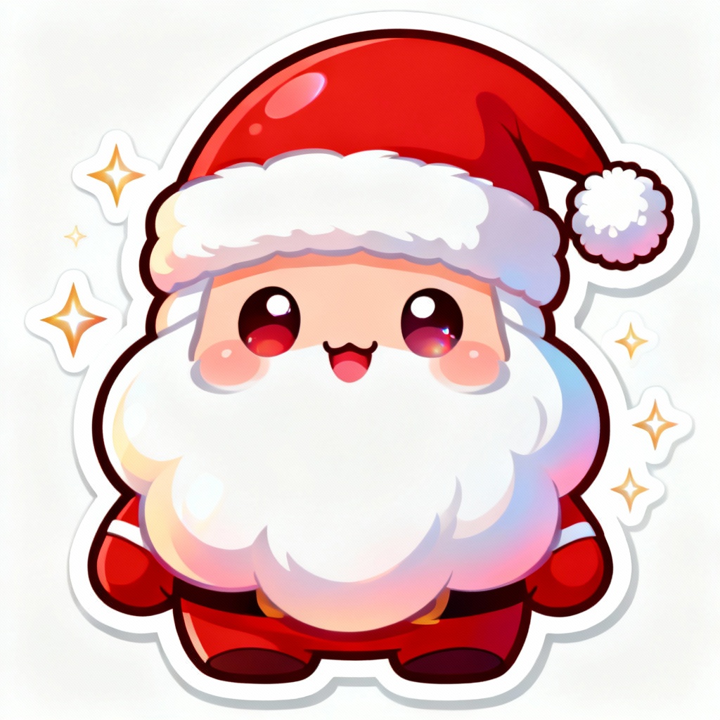 AI cute chibi Santa character