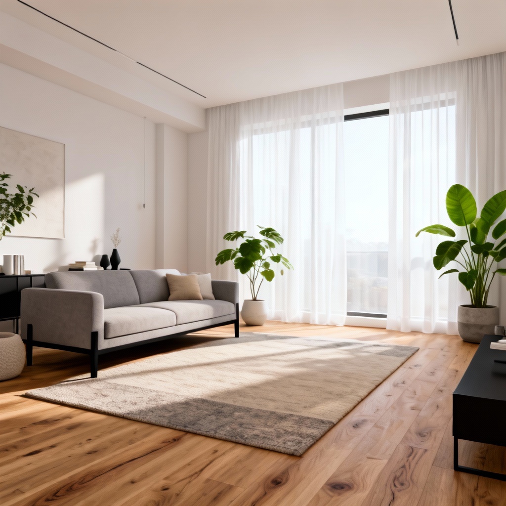 AI modern living room decoration makeover in Scandinavian style