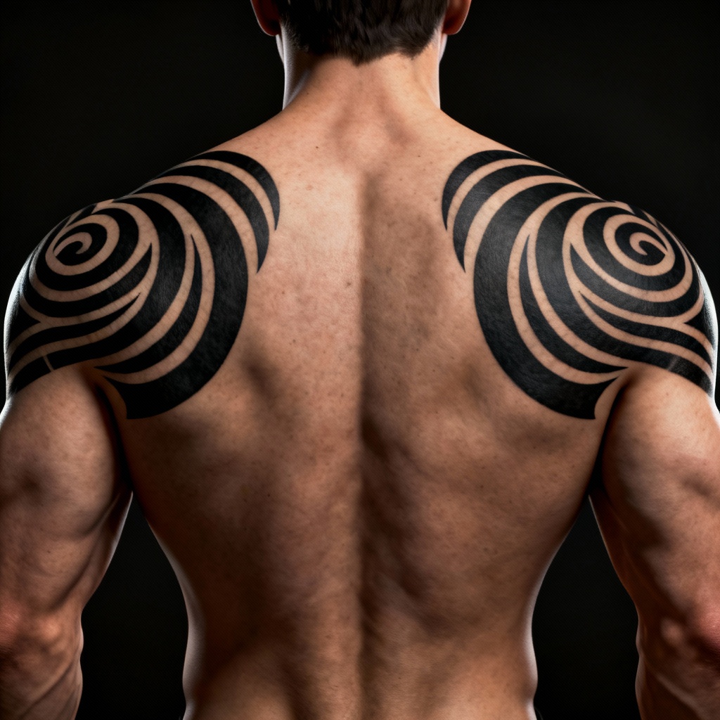 AI Tribal Back Tattoo Generator Result