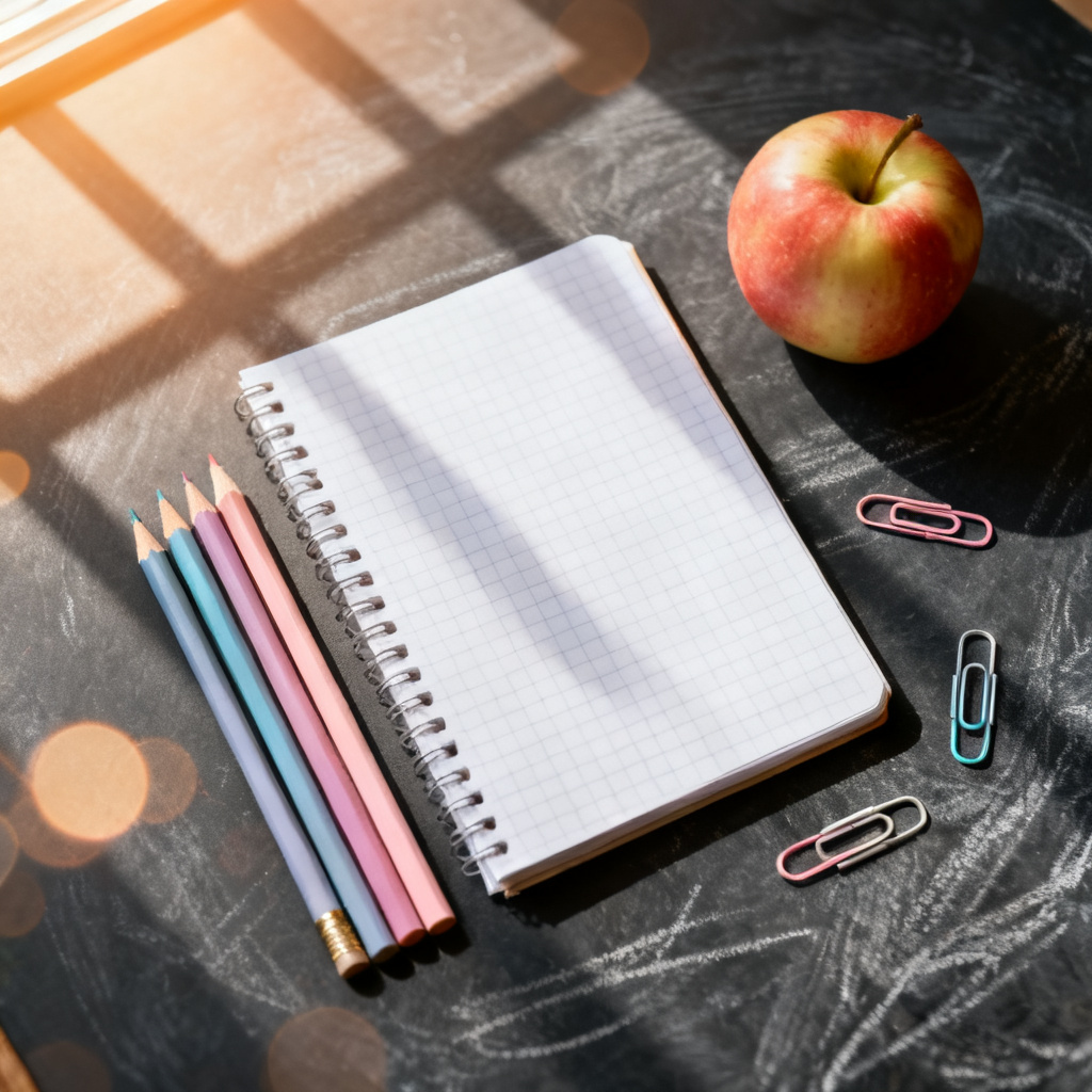 AI Back to School August Flatlay