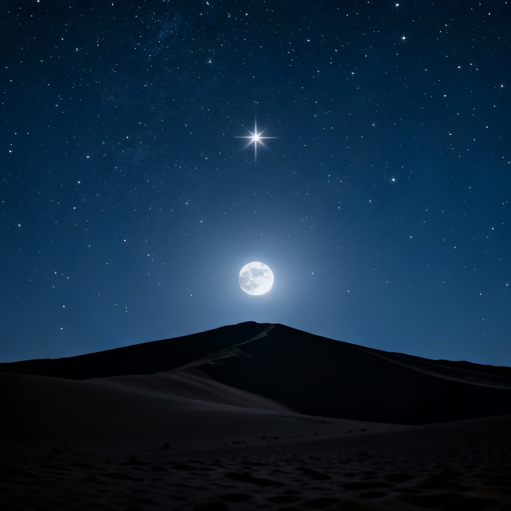 AI Starry Nativity Night Sky Wallpaper 4K