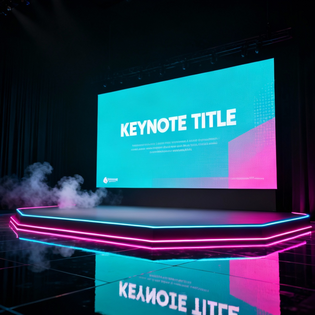 AI keynote stage banner for a digital event