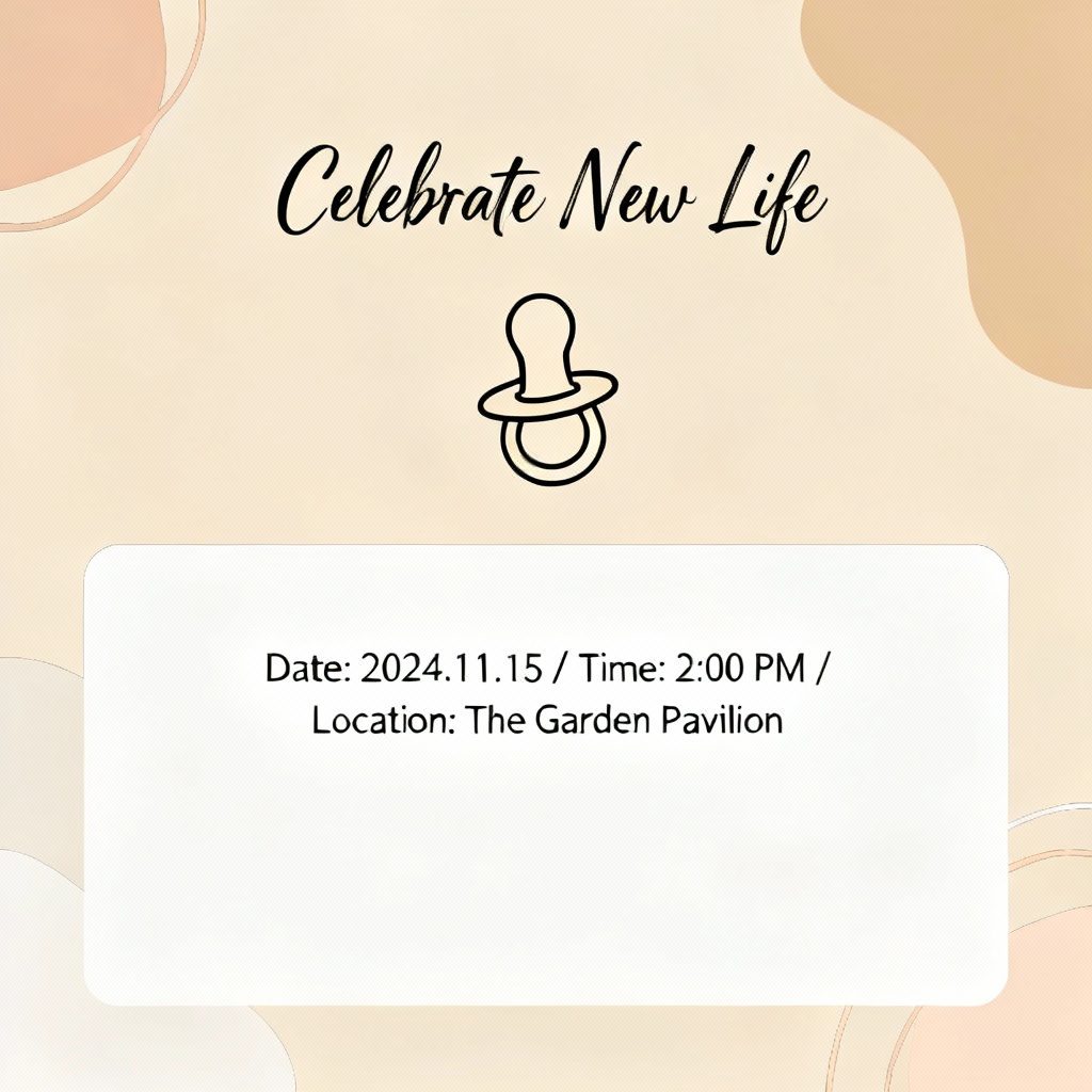 AI Modern Minimalist Baby Shower Invitation