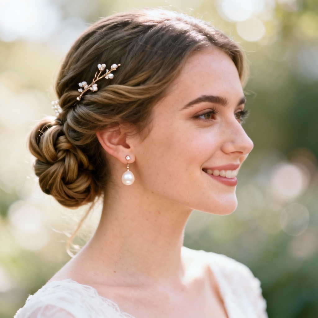 AI Bridal Low Chignon Bun