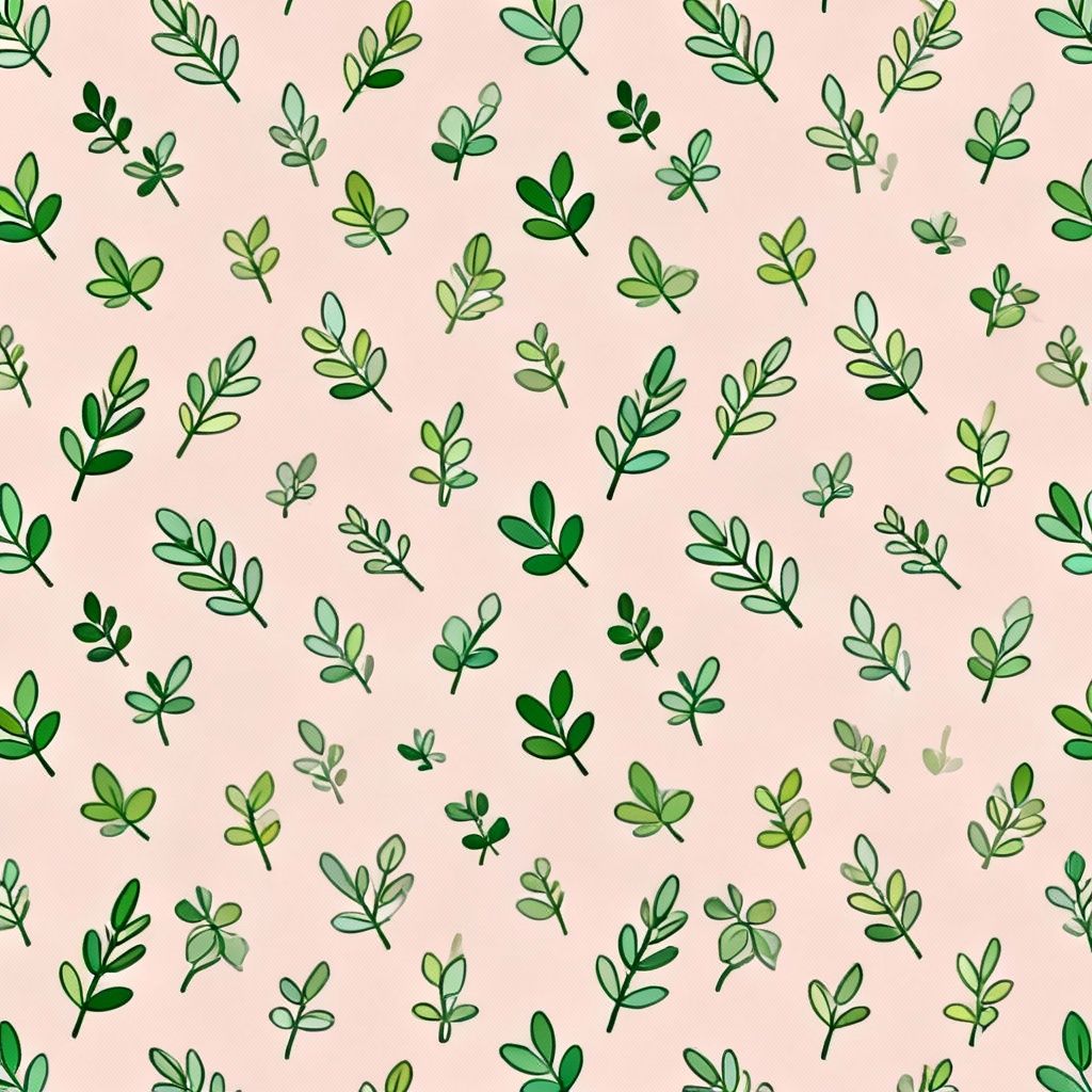 AI seamless vector green leaves repeat pattern