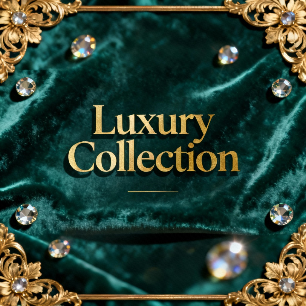 AI royal social media banner with velvet and gold frame