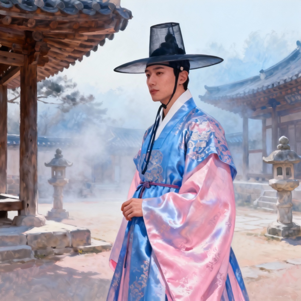 AI historical hanbok Korean male character