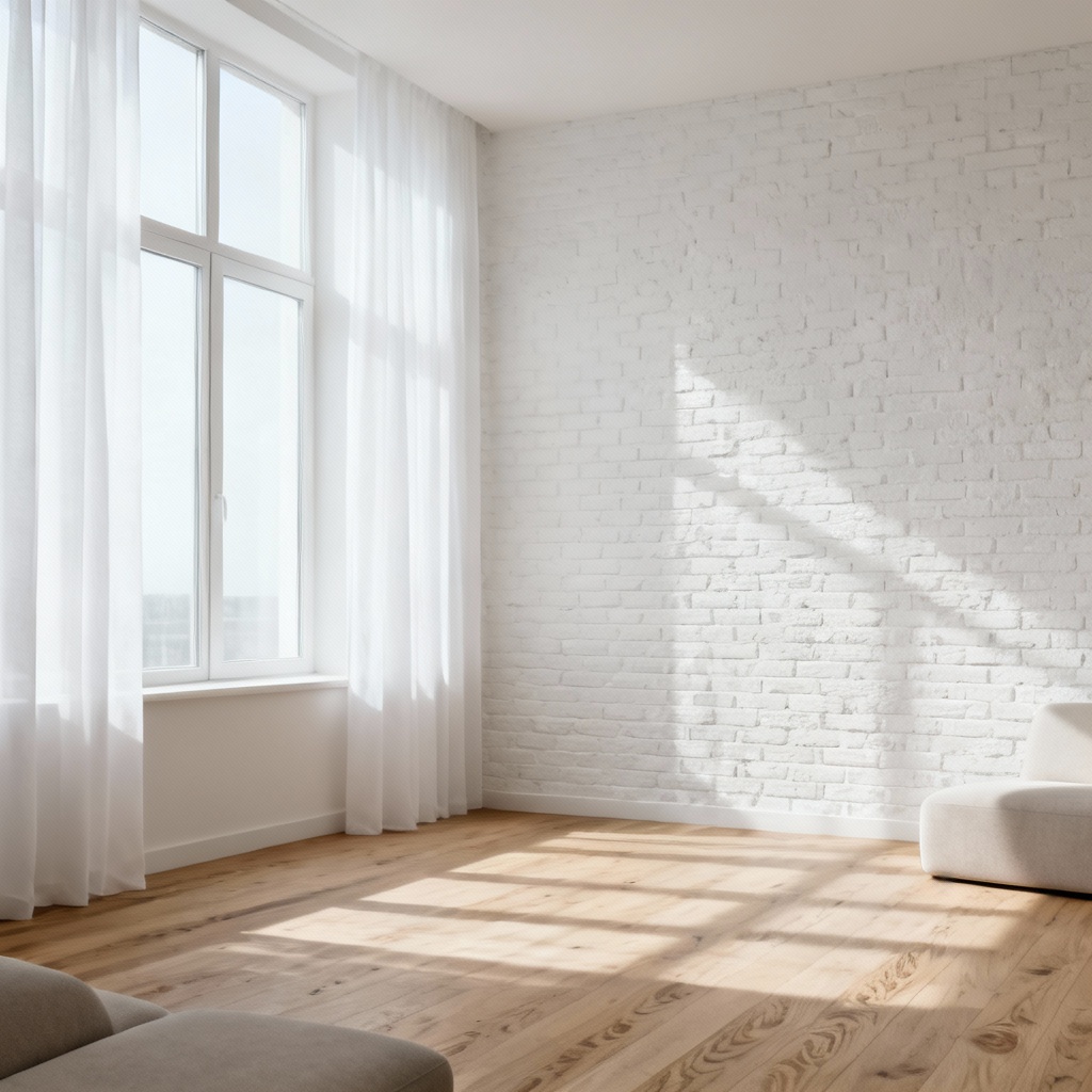 AI Natural Light Loft Studio Background