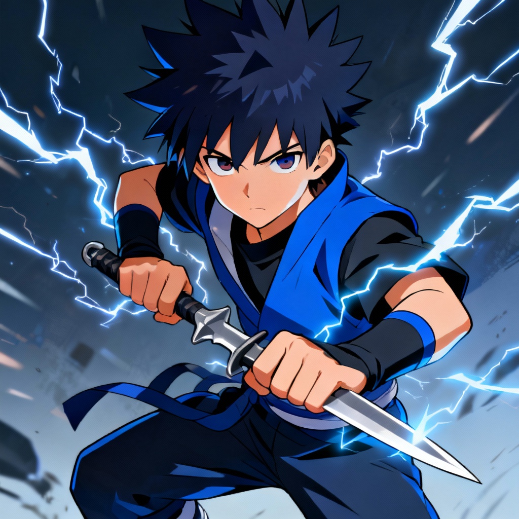 AI Sasuke-style ninja portrait