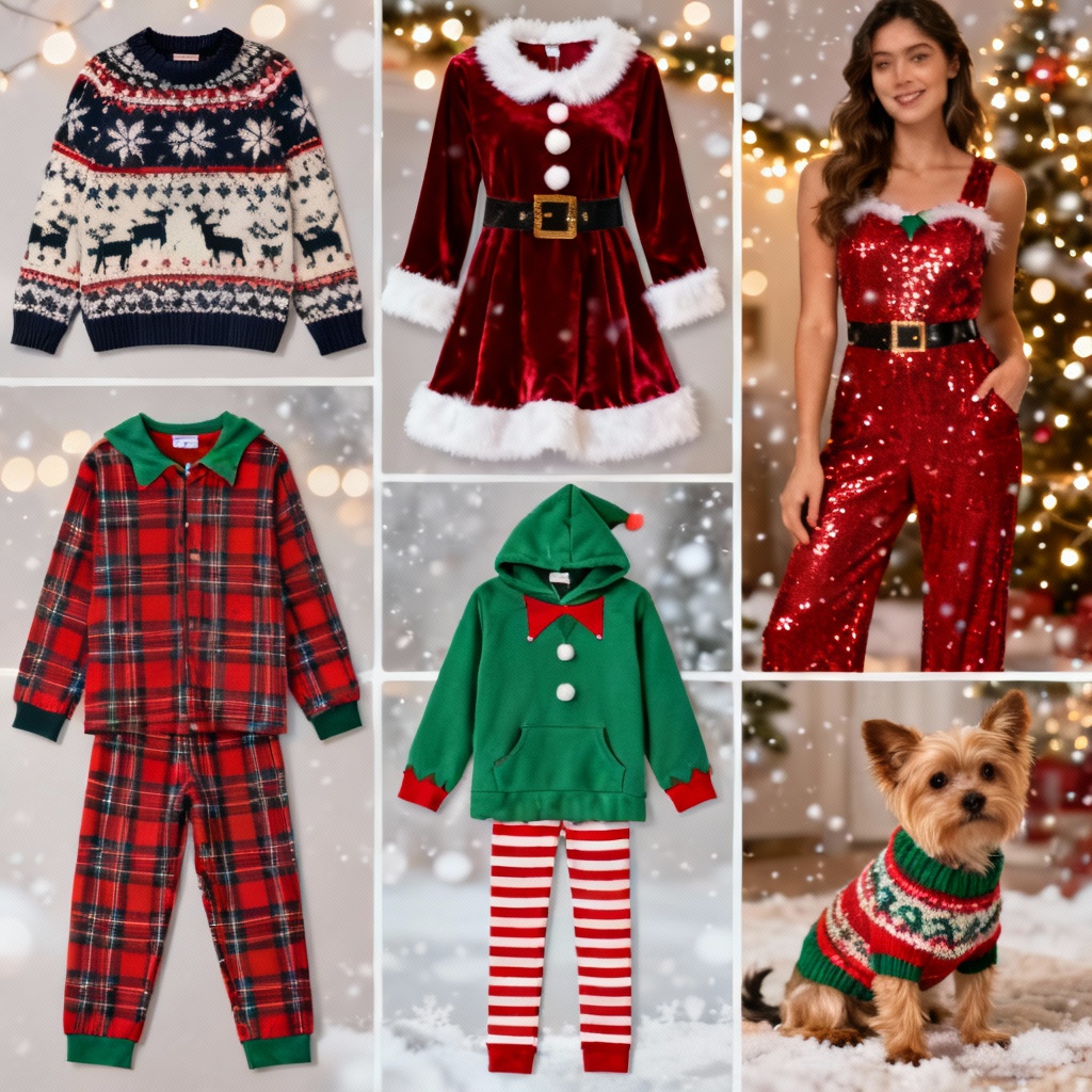 AI Christmas clothes generator sample outfits