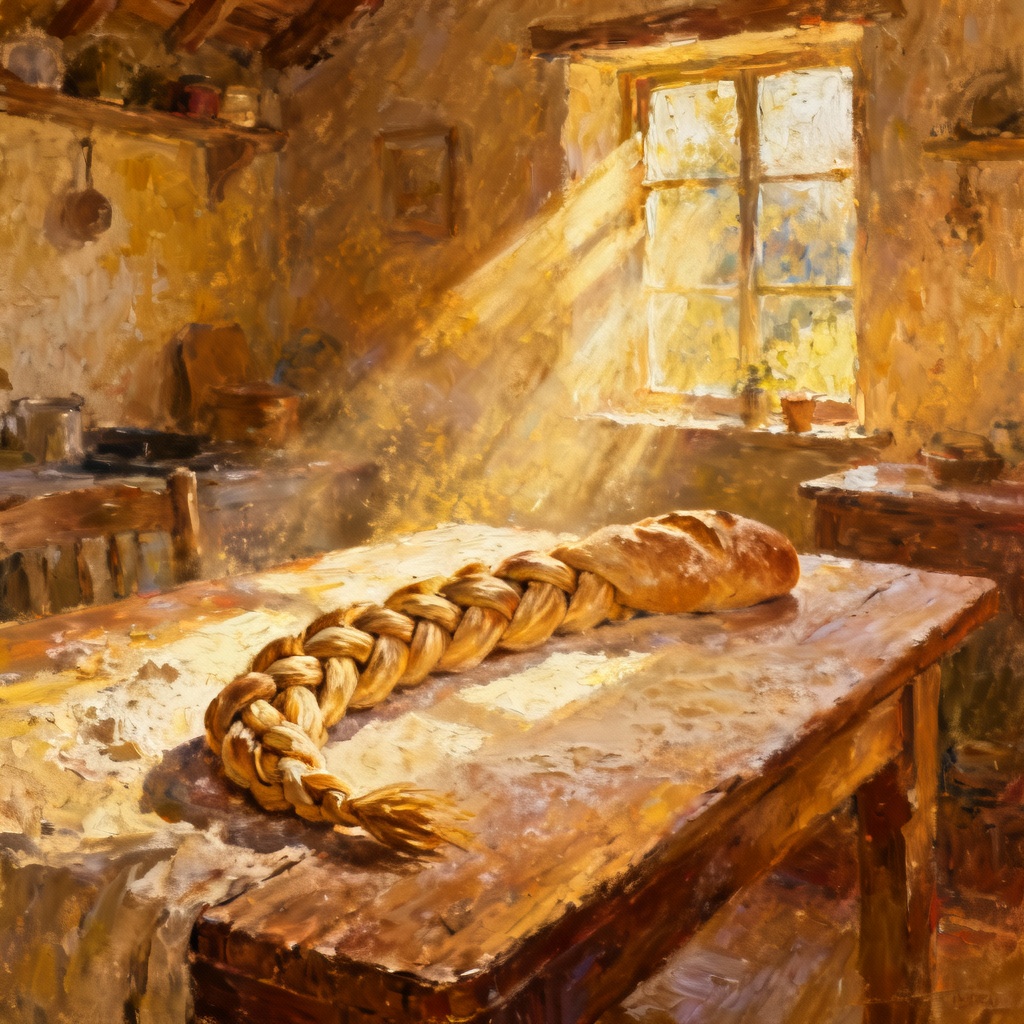 AI Rapunzel cottage painting