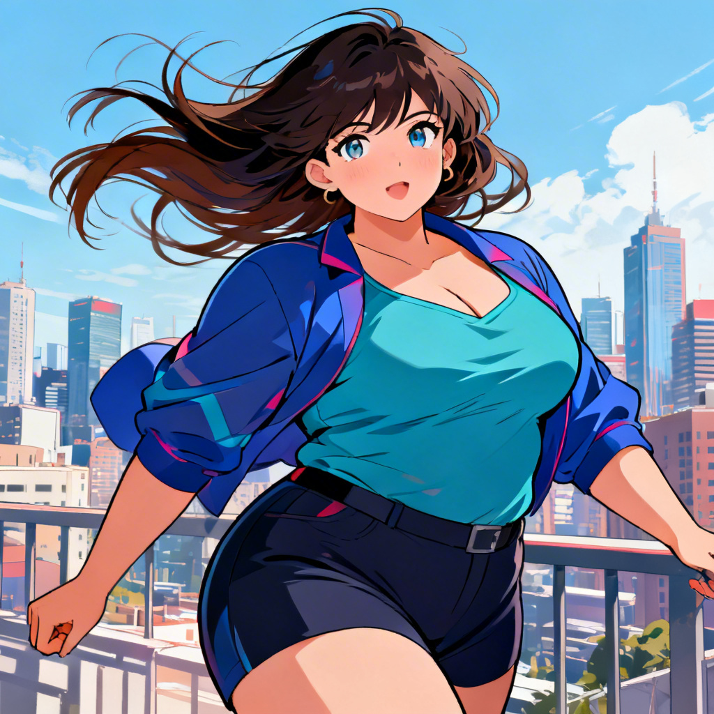 AI anime curvy heroine character design