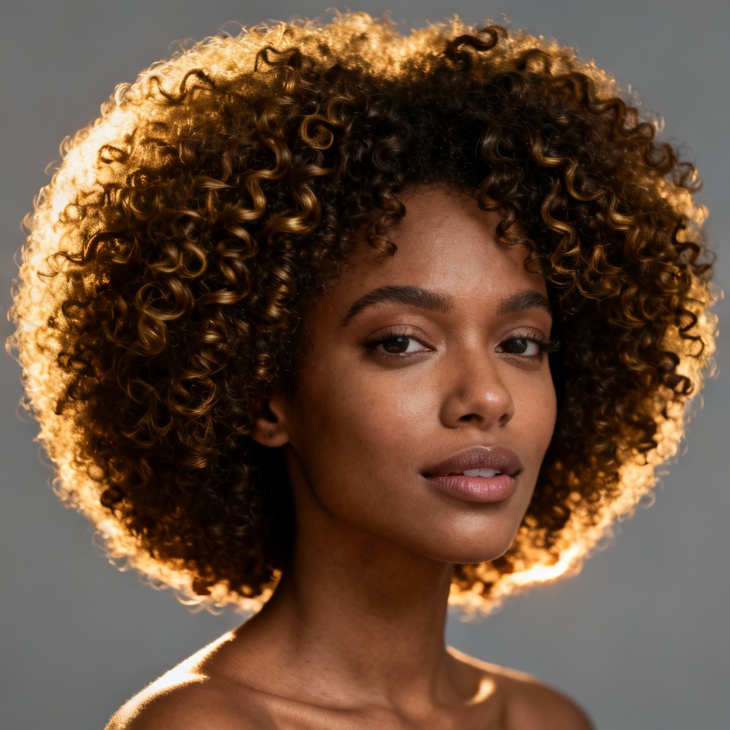 AI Afro Curly Hairstyle Portrait
