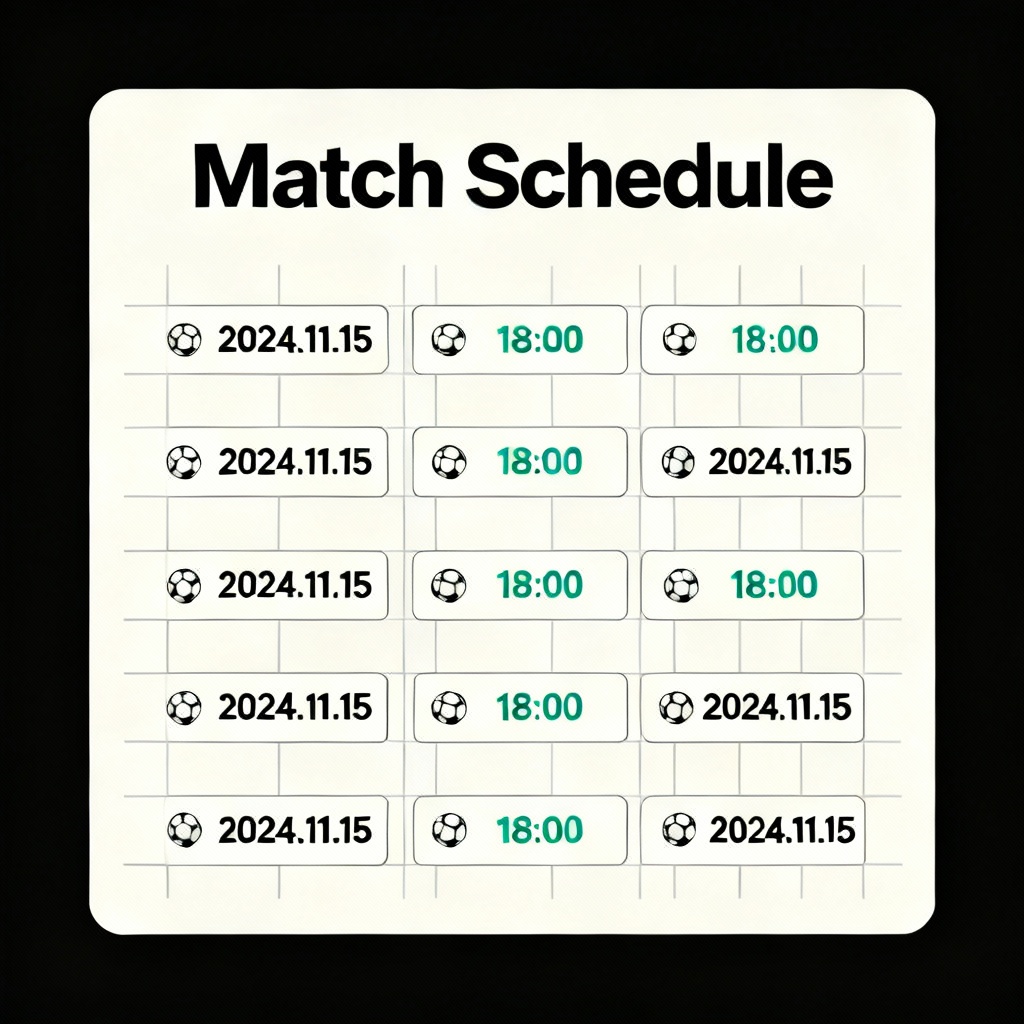 AI minimal 2026 World Cup schedule card