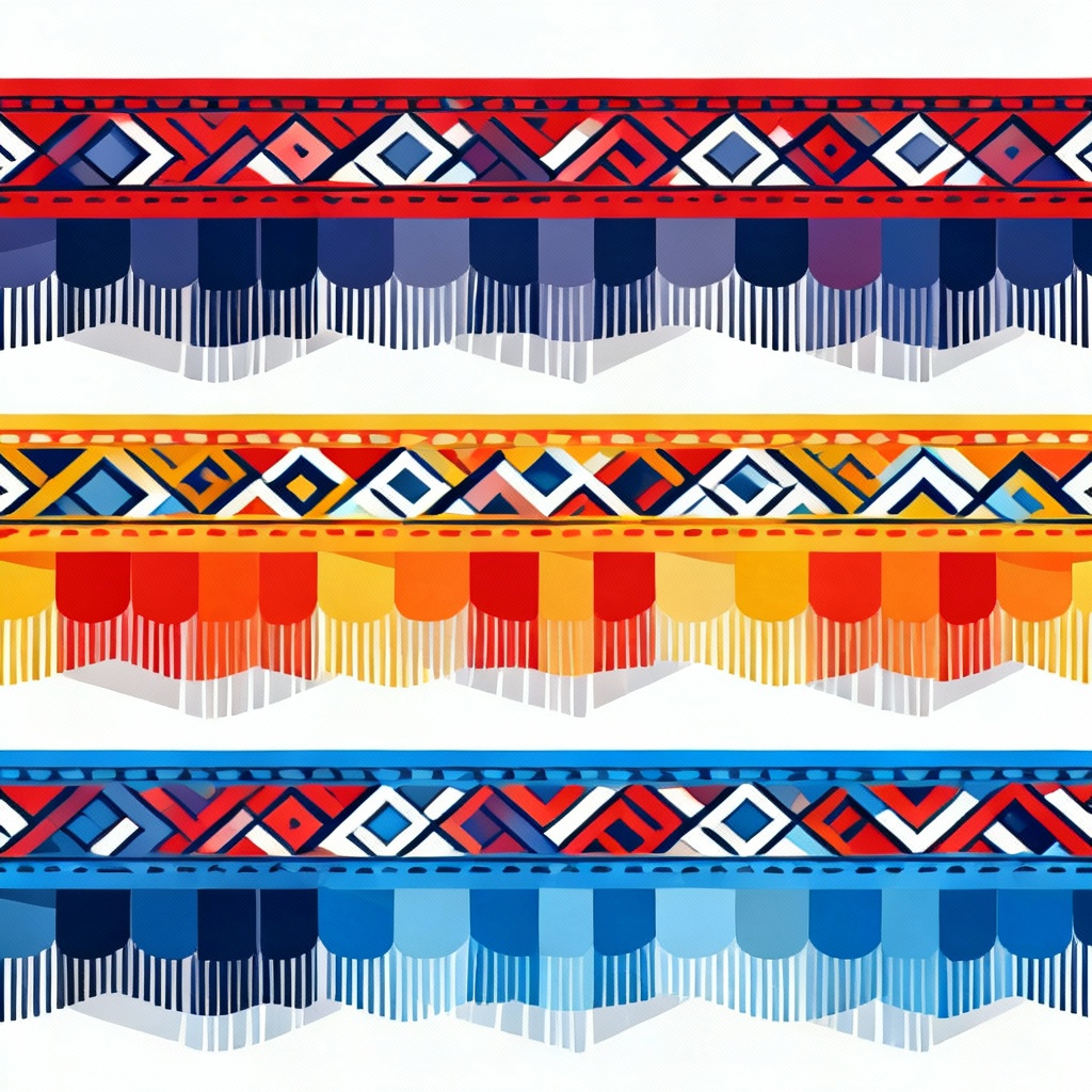 Seamless tassel fringe trim pattern swatch
