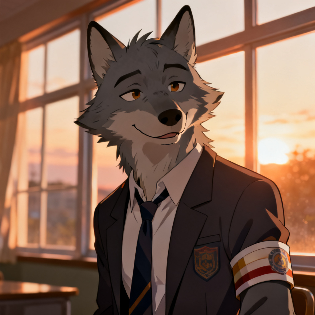 Beastars OC gentle wolf prefect