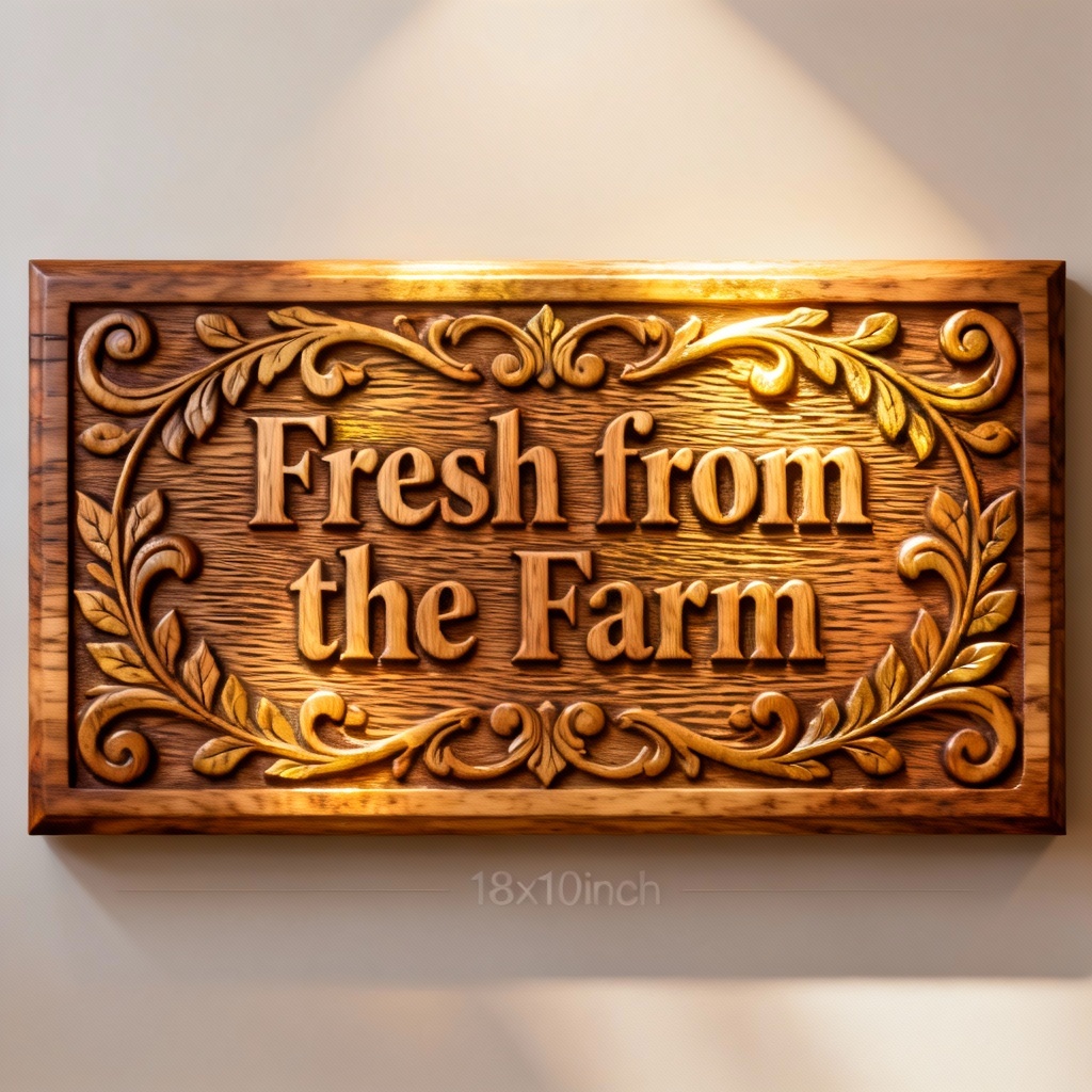 AI laser engraving sign artwork