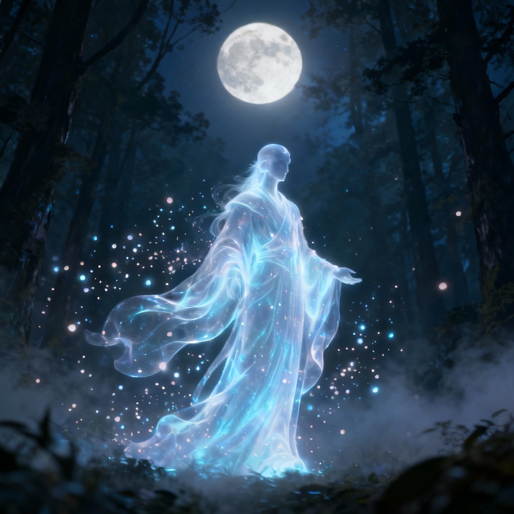 AI Ethereal Moonlit Spirit Guardian