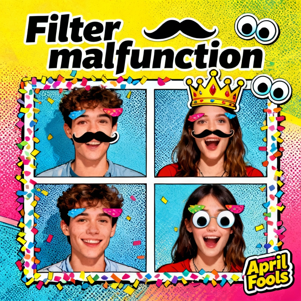 AI selfie prank poster design