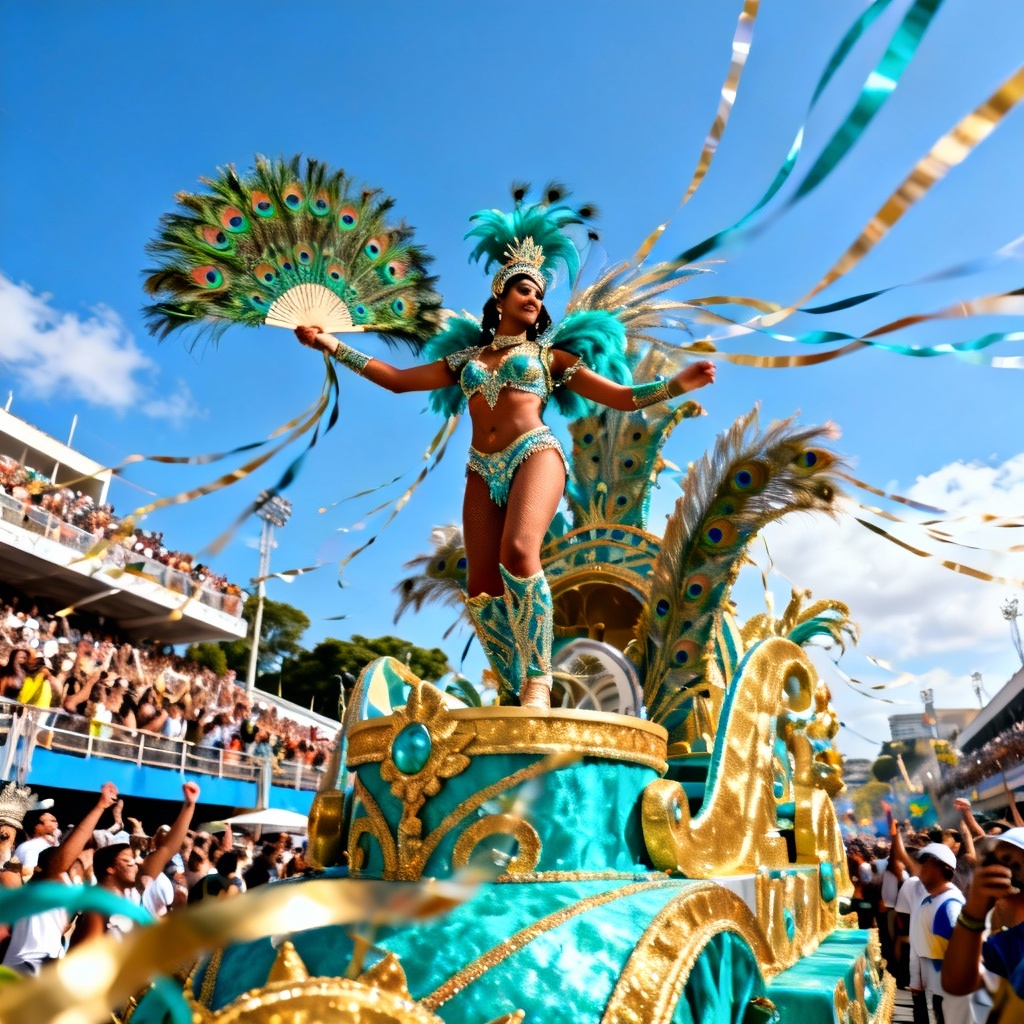 AI Samba queen crowned on parade float