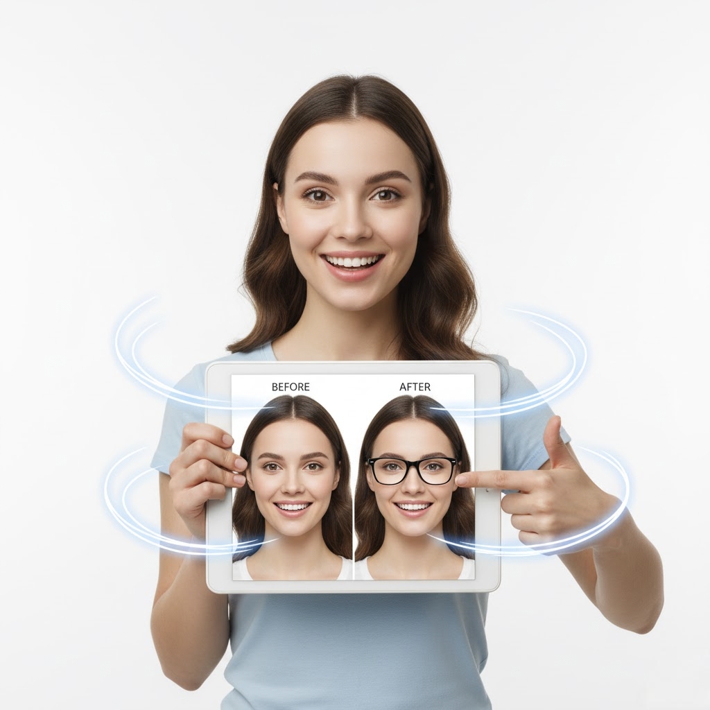 Realistic Results with AI Add Glasses to Photo Precision