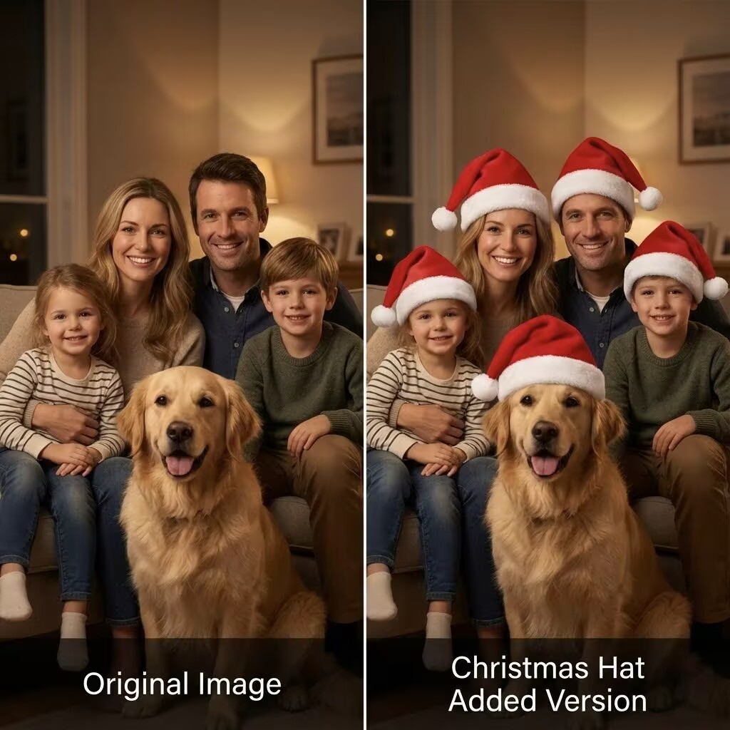 Add Christmas Hat to Photo Free Online