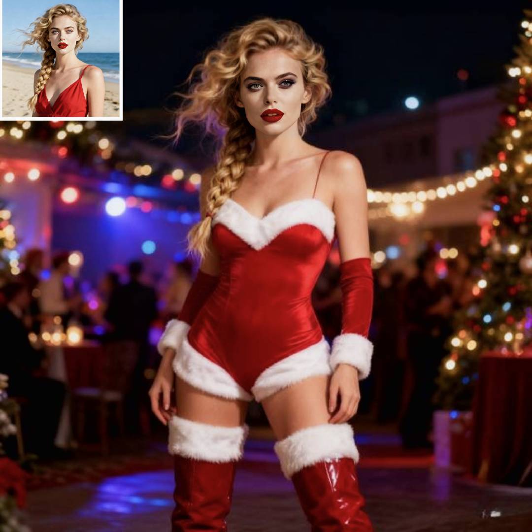 Santa Glam Look