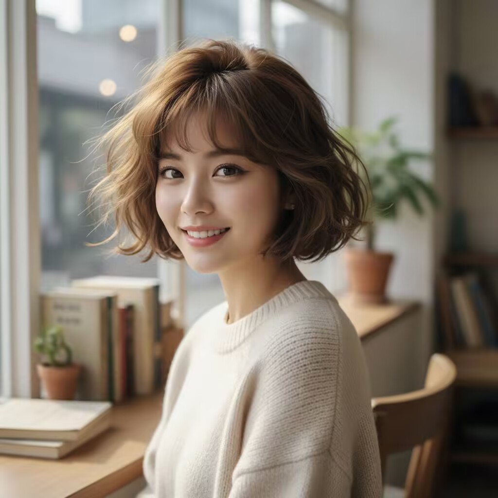 Textured Short Korean-Style Haircut 